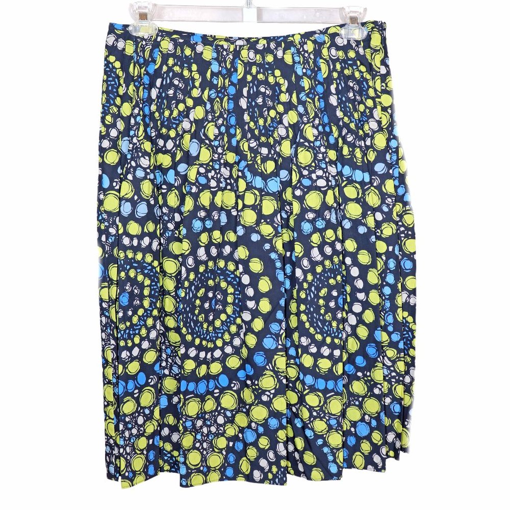 Vibrant Liz Claiborne Multicolor Geometric Print Pleated Skirt (2) Size 16P NWT